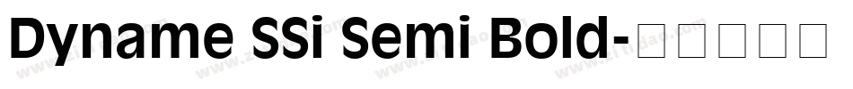 Dyname SSi Semi Bold字体转换